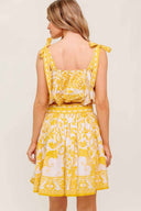 Yellow Noir Skirt Set back