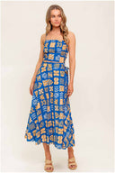 Blue Meadow Midi Skirt Set