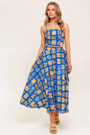 Blue Meadow Midi Skirt Set front