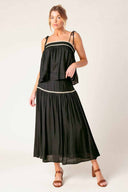 Black Maxi Skirt Set
