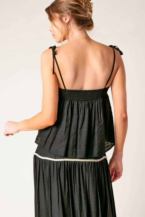 Black Maxi Skirt Set back