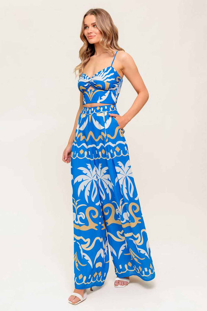 Evening Blue Pants Set side