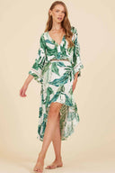 Rainforest Leaf Print Skirt Set front