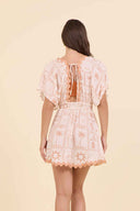 Sunset Stamp Mini Dress back