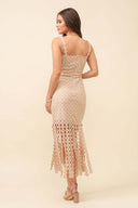 Nude Circular Mini Dress back