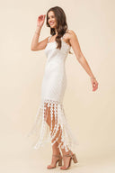 White Circular Mini Dress side