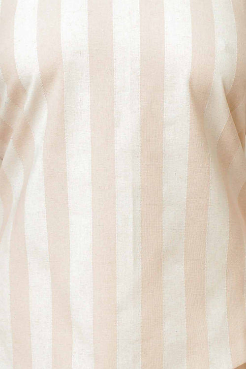 Ivory Stripe Halter Pants Set detail