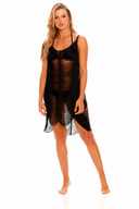 Milonga Black Fringes Coverup Dress