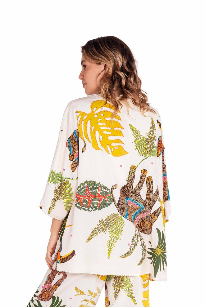 Fiory Tailandia Printed Kimono back