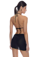 Luli Chic Black Mini Sarong back