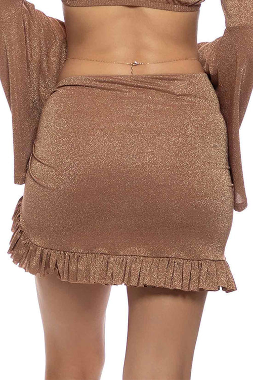 Lulifama Cosita Buena Brown Mini Sarong
