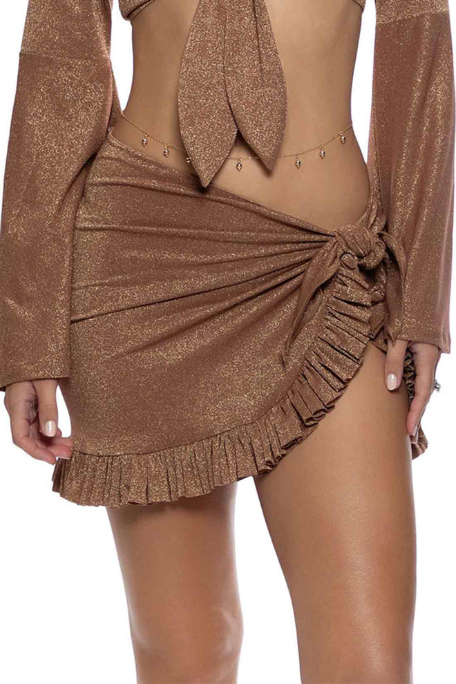 Lulifama Cosita Buena Brown Mini Sarong