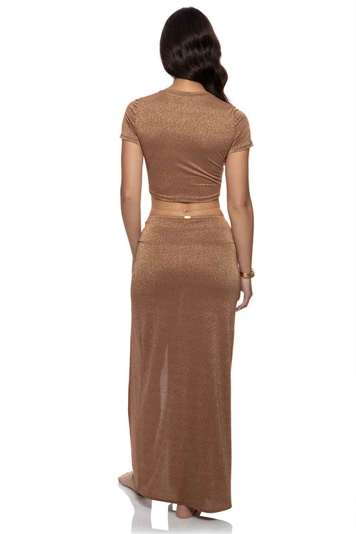 Lulifama Cosita Buena Brown Skirt Set