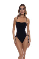 Lulifama Black Wavy Baby Square One Piece front