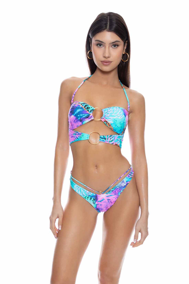 Lulifama Treasure Bandeau Bikini Set front