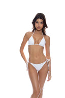 Lulifama Luminous White Bikini Set front