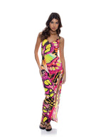 Lulifama Flutter Maxi Dress side front