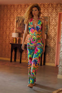 Lulifama Wild Blooms Halter Jumpsuit