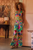 Lulifama Wild Blooms Halter Jumpsuit front