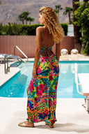 Lulifama Wild Blooms Maxi Dress back