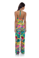 Lulifama Wild Blooms Halter Jumpsuit back
