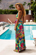 Lulifama Wild Blooms Convertible Maxi Dress side