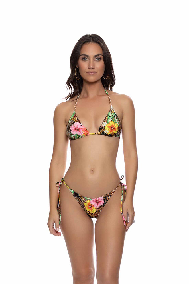 Lulifama Visions of Paradise Triangle Bikini Set front
