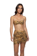 Lulifama Safari Sunsets Scrunch Mini Skirt front