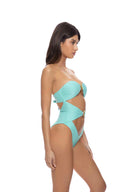 Luli Fama Sunkiss Aqua Cutout One Piece