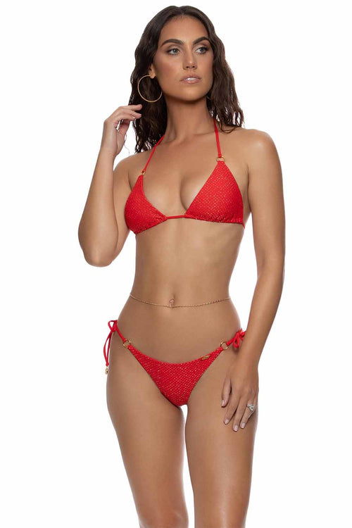 Lulifama Sunkiss Glow Red Ring Bikini Set