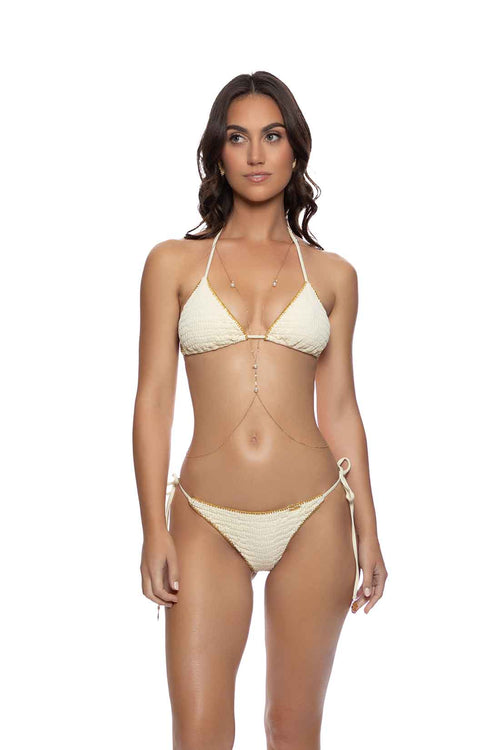 Lulifama Luxe Stitch Triangle Bikini Set detail
