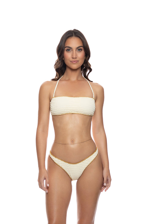 Lulifama Luxe Stitch Bandeau Bikini Set 