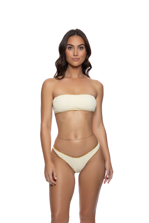 Lulifama Luxe Stitch Bandeau Bikini Set front