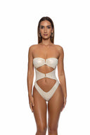 Lulifama Liquid Voltage Gold Cutout One Piece