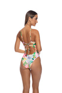 Lulifama Opulent Eden Halter Ring One Piece back