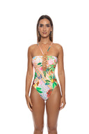 Lulifama Opulent Eden Halter Ring One Piece front