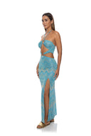 Lulifama Tidal Shimmer Maxi Dress side