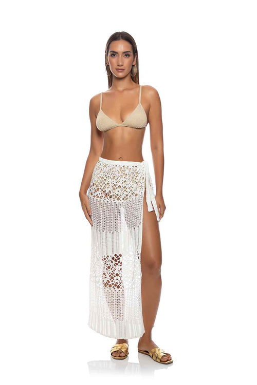 Lulifama Day to Night Ivory Wrap Skirt