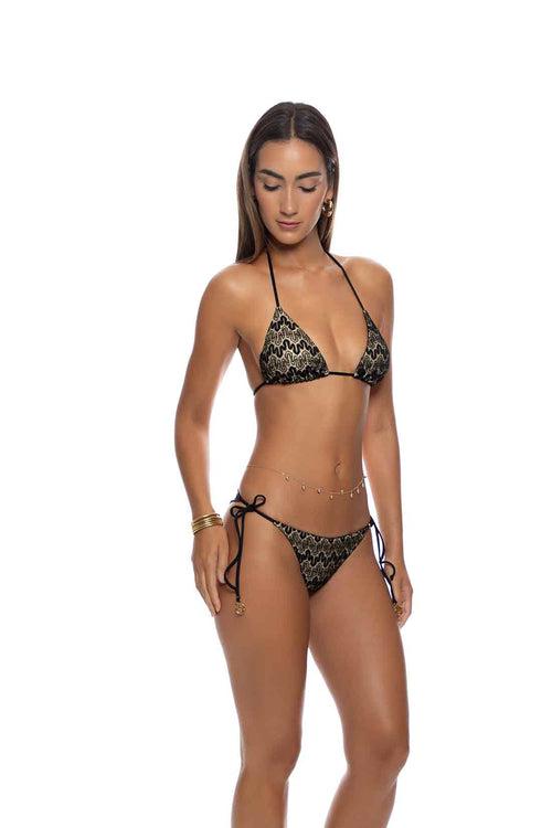 Lulifama Midnight Currents Triangle Bikini Set side