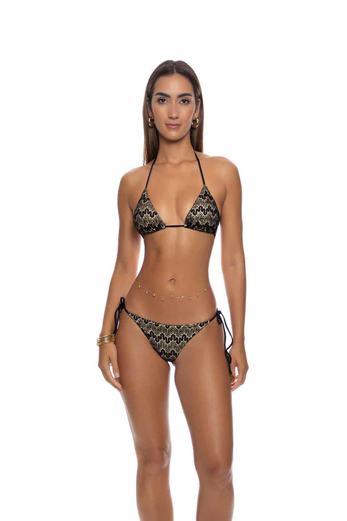 Lulifama Midnight Currents Triangle Bikini Set