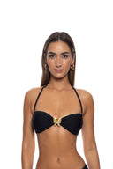 Lulifama Gilded Butterfly Bandeau Bikini Set top