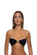 Lulifama Gilded Butterfly Bandeau Bikini Set strapless
