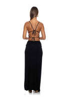 Lulifama Gilded Butterfly Maxi Skirt back
