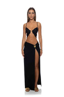 Lulifama Gilded Butterfly Maxi Skirt