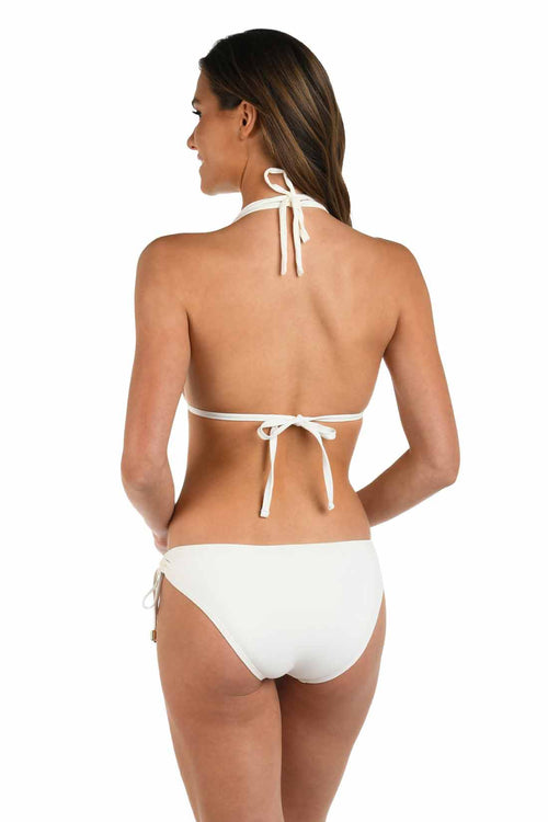  La Blanca Island Goddess Ivory Halter Bikini Set back