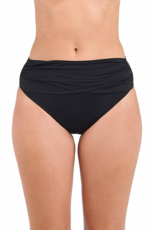 La Blanca Island Goddess Black Tankini Set bottom detail