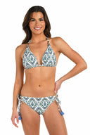 La Blanca Deja-Blue Diamond Halter Bikini Set front