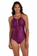Earth Goddess Berry Keyhole One Piece