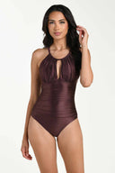 La Blanca Earth Goddess Truffle Keyhole One Piece
