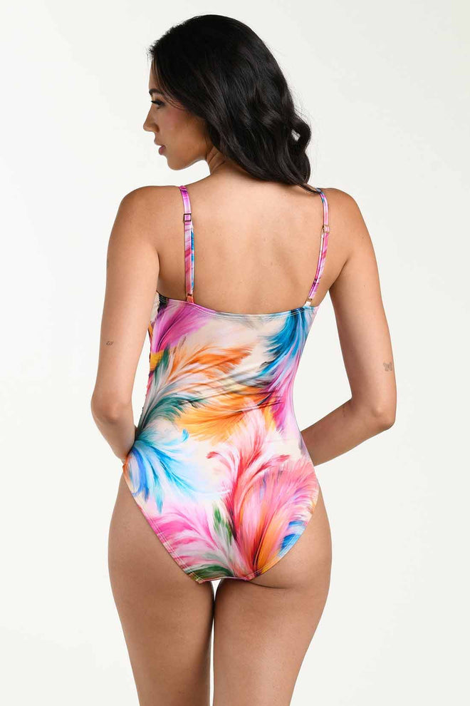La Blanca Feathered Impressions One Piece back